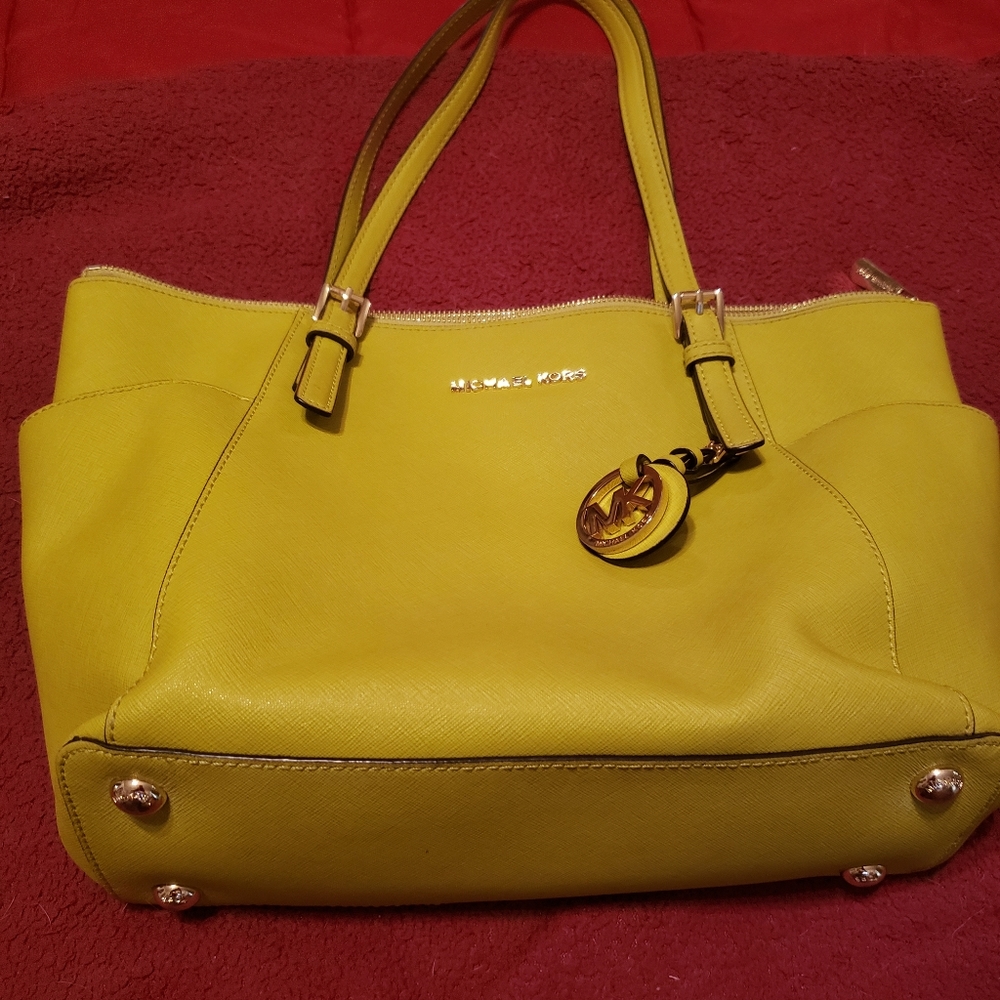 Michael Kors, One owner, authentic yellow/green  purse. Bought from Dillard's.